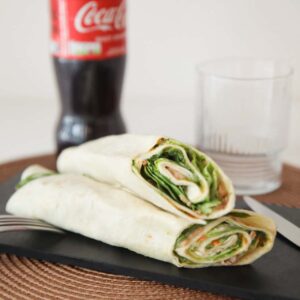 Wrap poulet crudités